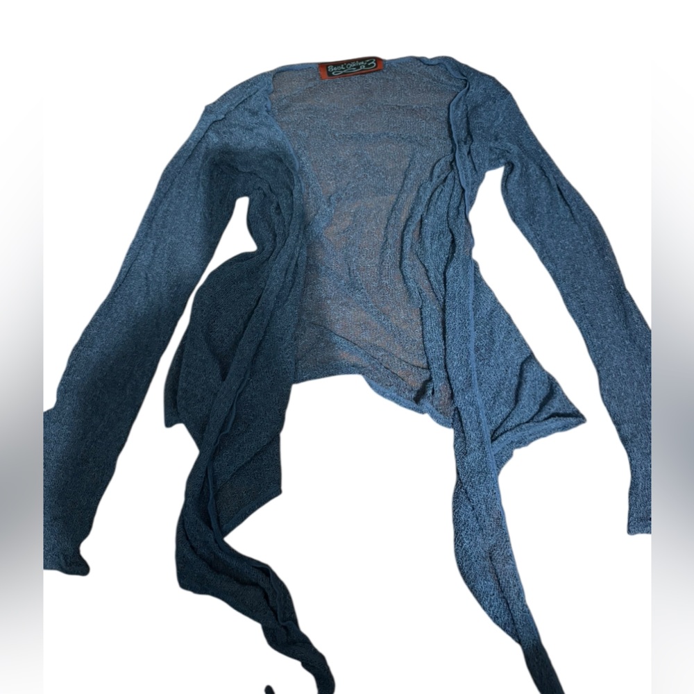 Sheer Blue Long Sleeve Top